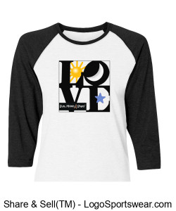 Summer of Love Ladies Baseball Shirt Design Zoom