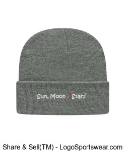 Charcoal Gray Knit Cap Design Zoom