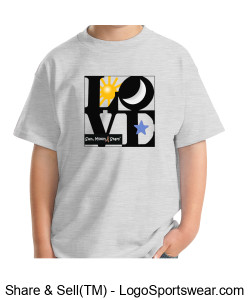 Summer of Love Youth T-Shirt Design Zoom