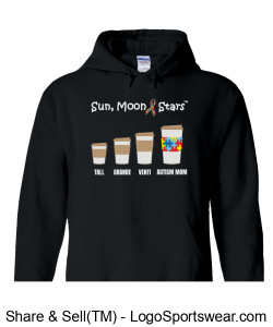 Autism Mom/Coffee - Adult Sweatshirt Design Zoom